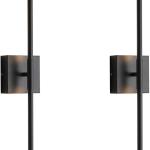 Wall Sconces Set of Two Matte Black Wall Light Fixtures Wall Lamp with Led 3000K 12W Sconces Wall