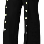 PINSV Women's High Waisted Stretchy Bootcut Pull On Dress Pants Casual Work Pants