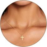 14K Gold Plated Cross Necklace for Women Dainty Women's Cross Pendant Necklace Jewelry Gifts for