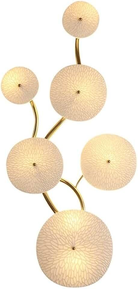 BKLFGP Mid Century Modern Iron Art Ceramics Wall Light, Bedroom Ceramics G4 Wall Sconce Indoor