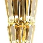 BKLFGP Living Room Wall Lamp Modern Conical Crystal Wall Light Gold Crystal Wall Lamp Brass