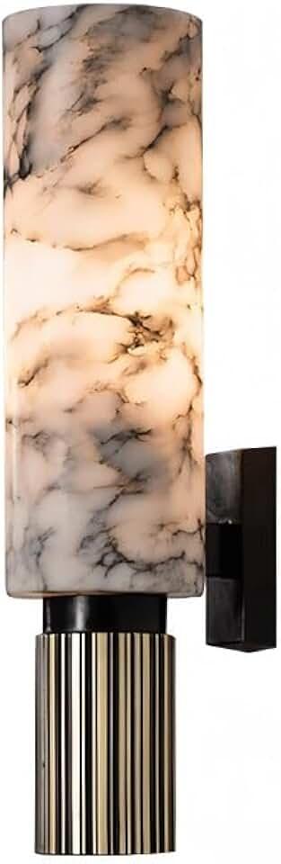 Indoor Marble Wall Sconce Modern Luxury Long Stone Bathroom Vanity Wall Lamp Light Fixture Brass