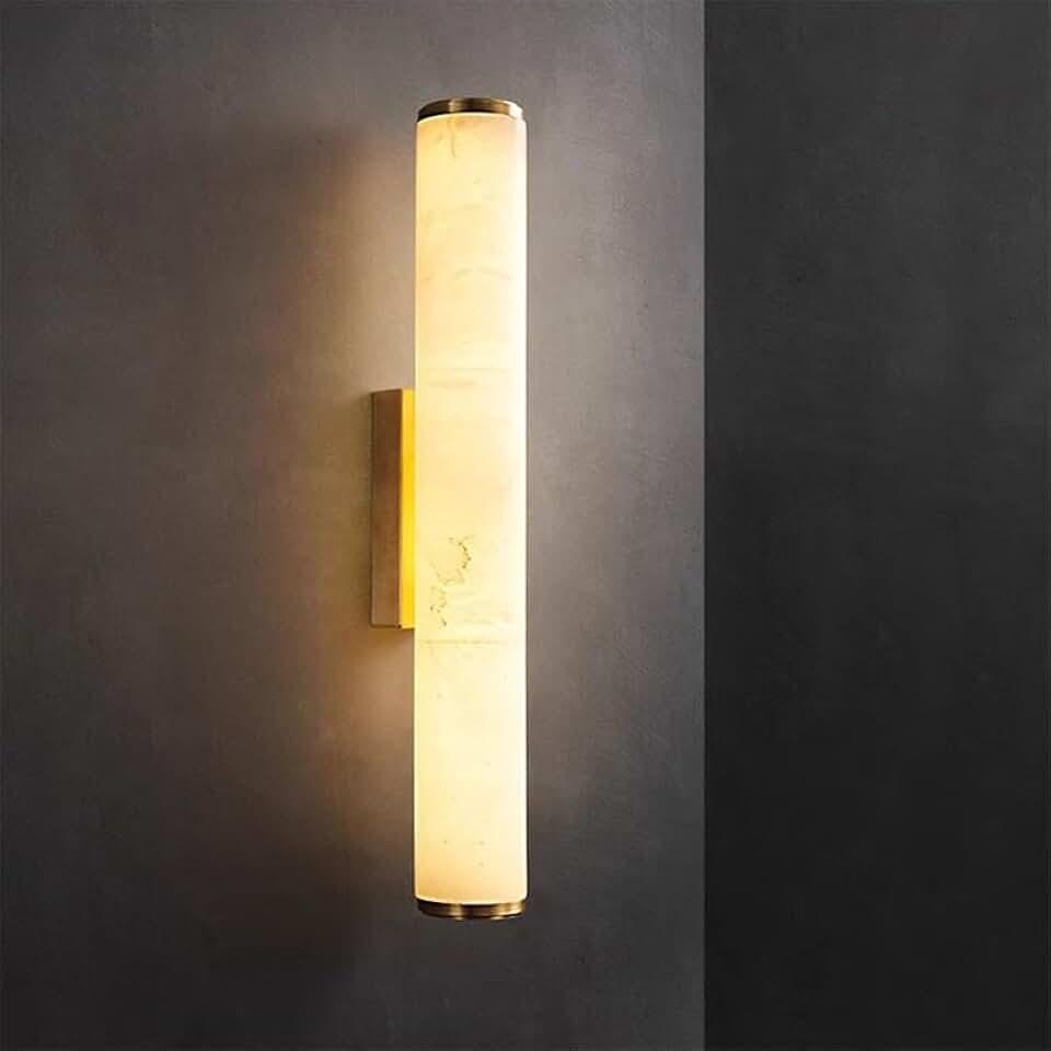 Natural Marble Wall Sconces LED Gold Strip Living Room Wall Lighting Copper Indoor Nordic Style