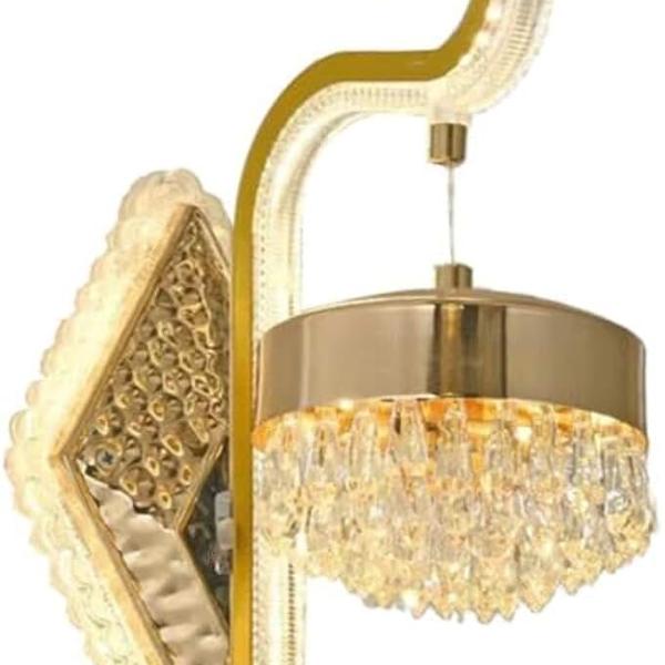 BKLFGP LED High End Crystal Wall Sconce French Luxury Crystal Acrylic Wall Lamp Aisle Background