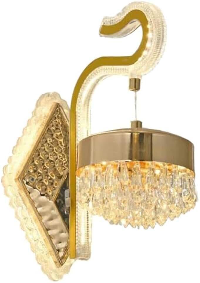 BKLFGP LED High End Crystal Wall Sconce French Luxury Crystal Acrylic Wall Lamp Aisle Background