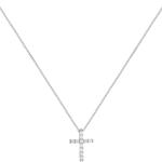 Small Cross Necklaces for Women Simulated Diamond Cross Pendant Dainty Cross Necklace Cubic