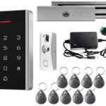 Door Access Control System Kit, 200kg/440lb Holding Force, Electric Magnetic Lock System,