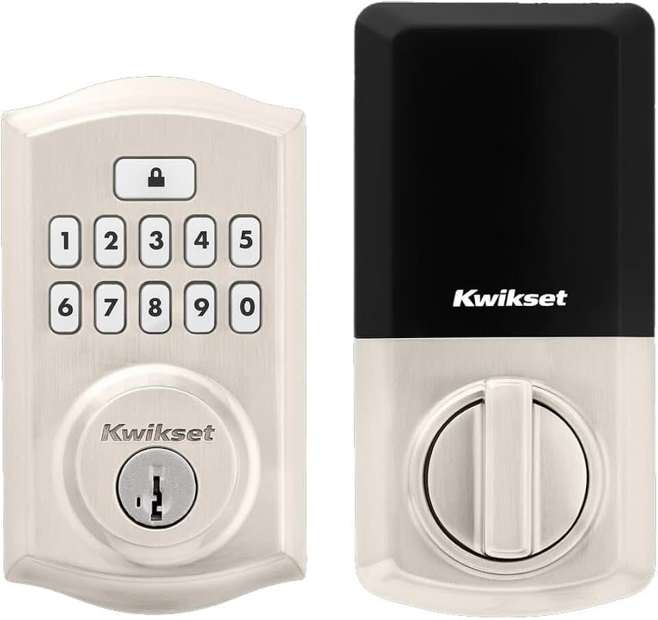 Kwikset SmartCode 260 Keyless Electronic Keypad Deadbolt, Microban Protected Keypad, Auto Door