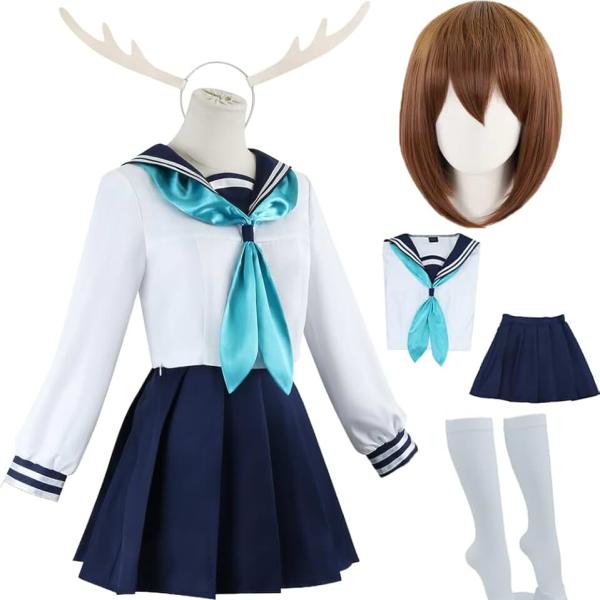 Noko Shikanoko Cosplay Costume My Deer Friend Nokotan Uniform Socks Full Set With Wig