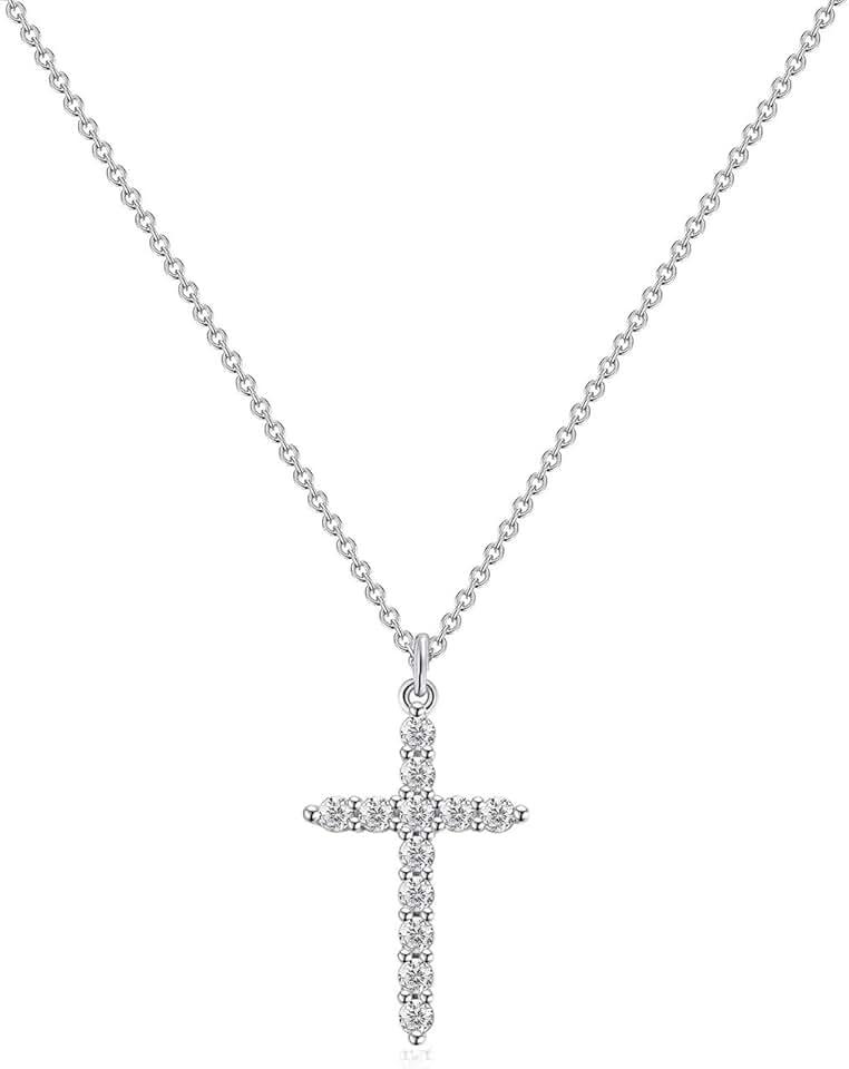 Cross Necklace for Women,Cross Crucifix Pendent Necklace Stainless Steel Cross Necklace Dainty