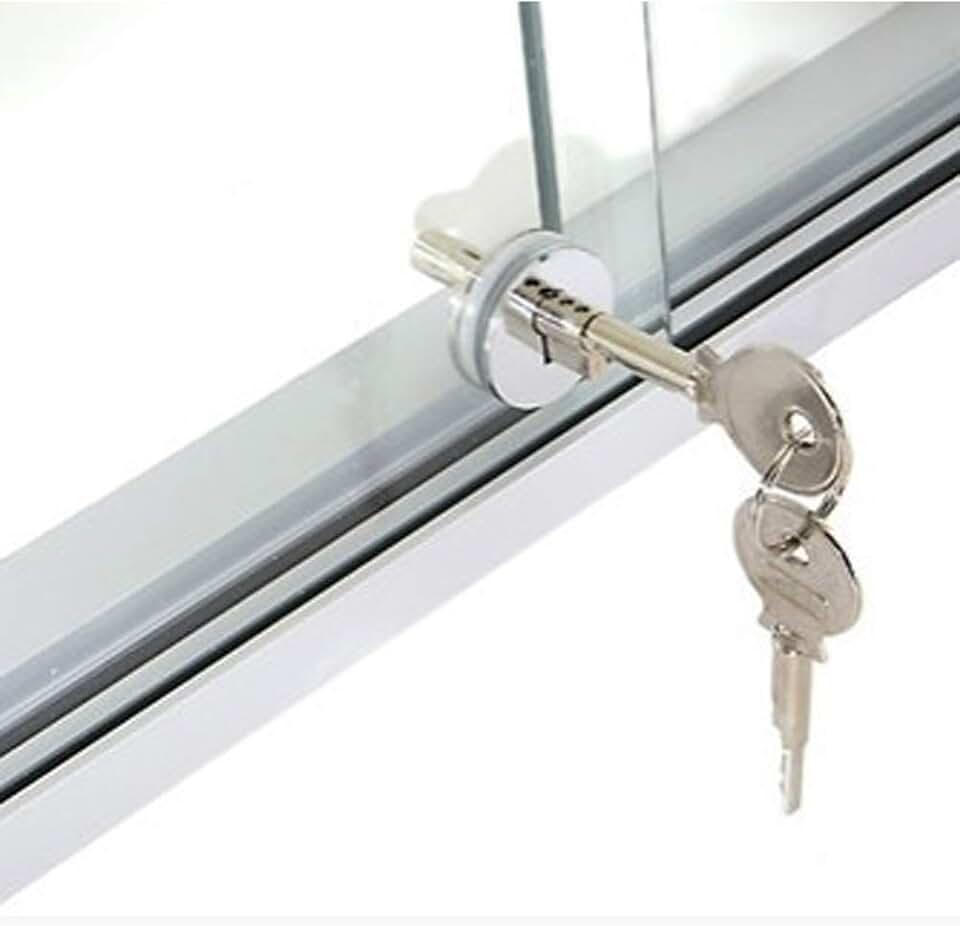 Glass Sliding, Round Glass Lock. Mobile Door Lock Jewelry Cabinet Glass Lock