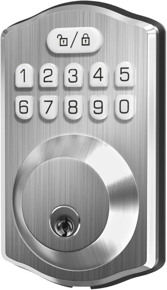 Door Lock - Keyless Entry Door Lock with Keypad - Electronic Keypad Deadbolt Lock - Smart Locks for