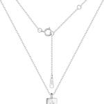 Dainty 925 Sterling Silver Cross Necklace for Women, Trendy Square 14K Gold Plated Pendant Necklace