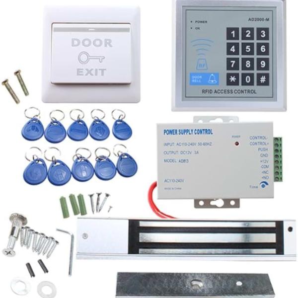 AGPTEK RFID Door Access Control System Kit, Home Security System with 280kg 620LB Electric Magnetic