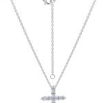 Color-D VVS1 Clarity 0.84/1.10/3.30 Carat Moissanite Cross Pendant Necklace for Women Men, Solid