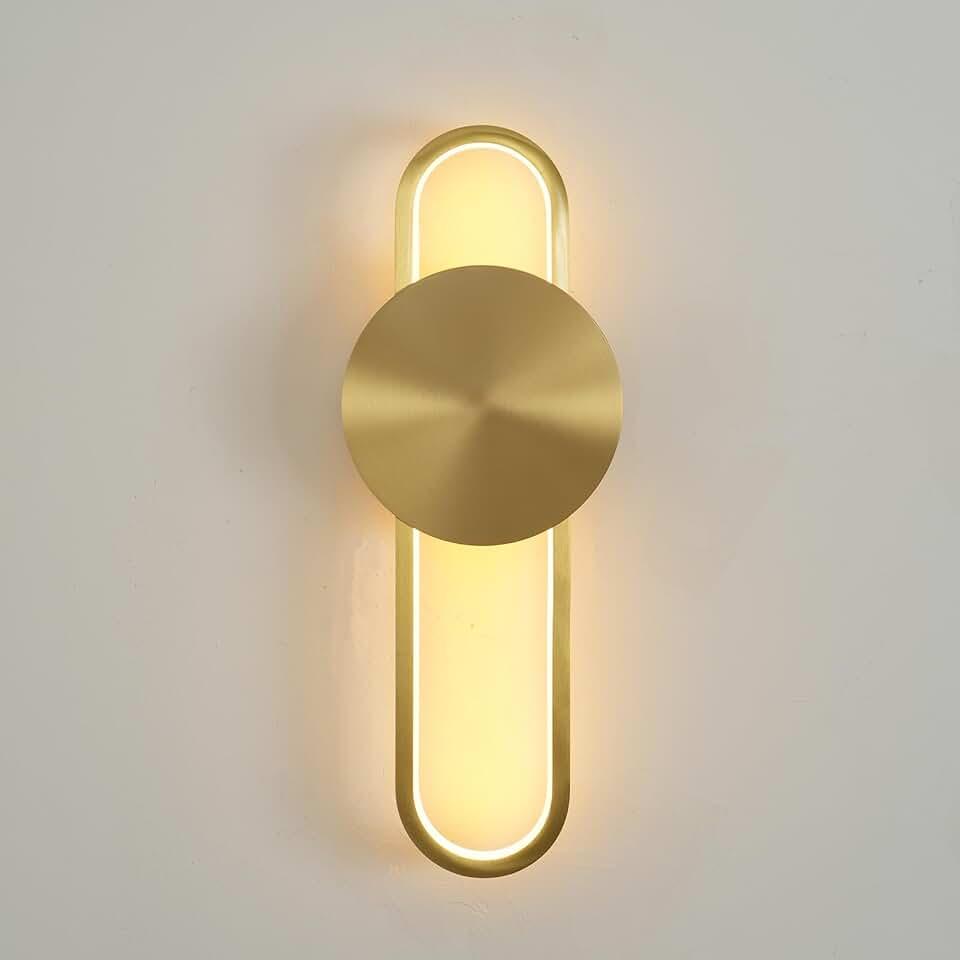 Modern Brass Dimmable Wall Sconces Gold Wall Lights 2700K 10W Brass Wall Lamp Compatible with