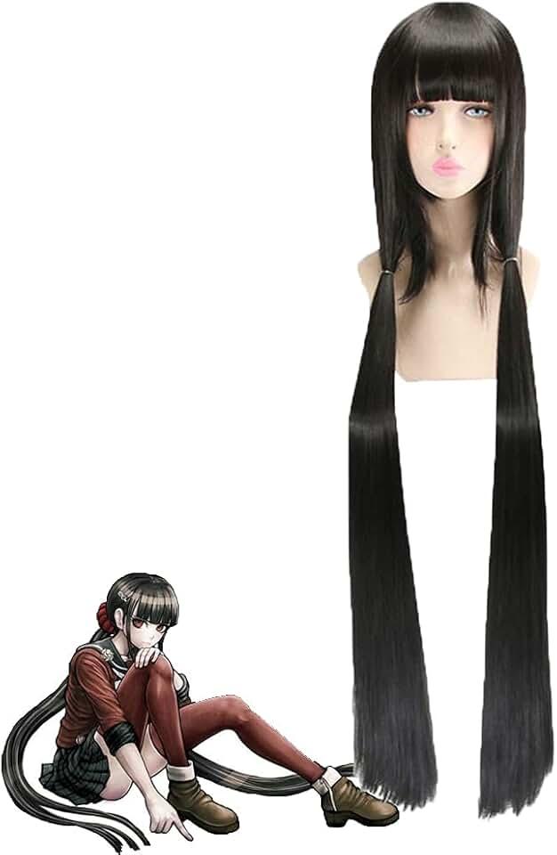 Danganronpa V3: Killing Harmony Harukawa Maki Cosplay Wig 48In Black Long Straight Hair Anime