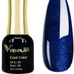 VENALISA Gel Nail Polish, 12ml Deep Pearly Blue Color Soak Off UV LED Nail Gel Polish Nail Art