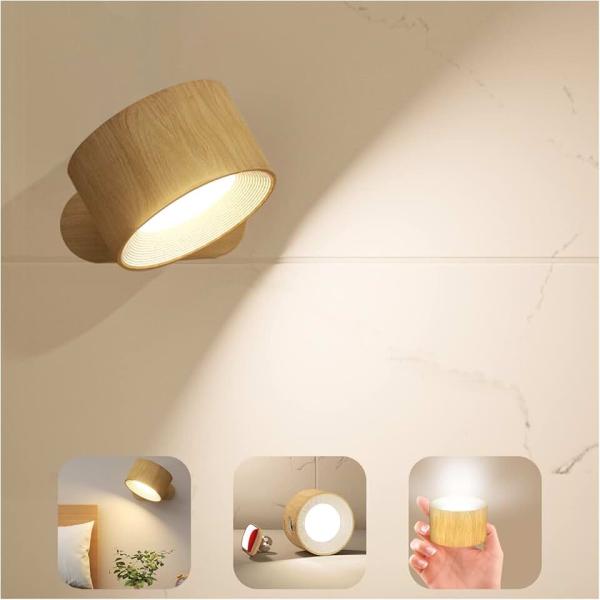 Koopala LED Sconces, Wall Mounted Lamps with Rechargeable Battery Operated USB Port 3 Color