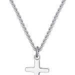 Cross Necklace for Women 14K Gold Filled Stainless Steel Small Cross Pendant with Cuban Chain