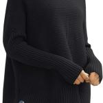 LILLUSORY Women's Oversized Turtleneck Sweaters 2024 Fall Batwing Sleeve Ribbed Tunic Sweater