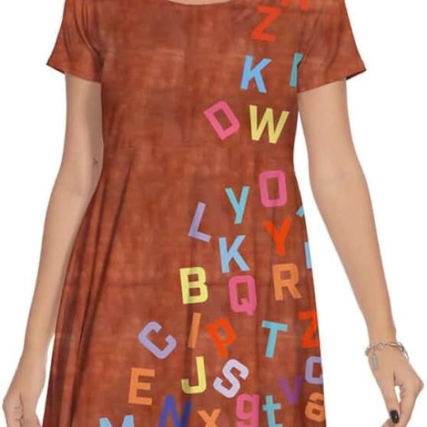 Halloween Women‘s Short Sleeve A-Line Vintage Swing Dress