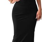 Women's Ruched Bodycon Dress Summer Casual Sleeveless Back Slit Elegant Club Evening Party Cocktail Maxi Dresses