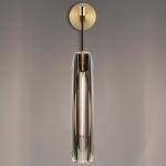 Modern Brass Crystal Wall Sconces,Handmade Modern Vanity Wall Sconce with Clear Crystal,Bathroom