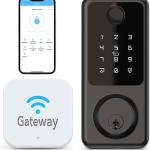 WiFi Smart Door Lock Keyless Entry Door Lock with G2 Gateway Electronic Keypad Deadbolt Compatible