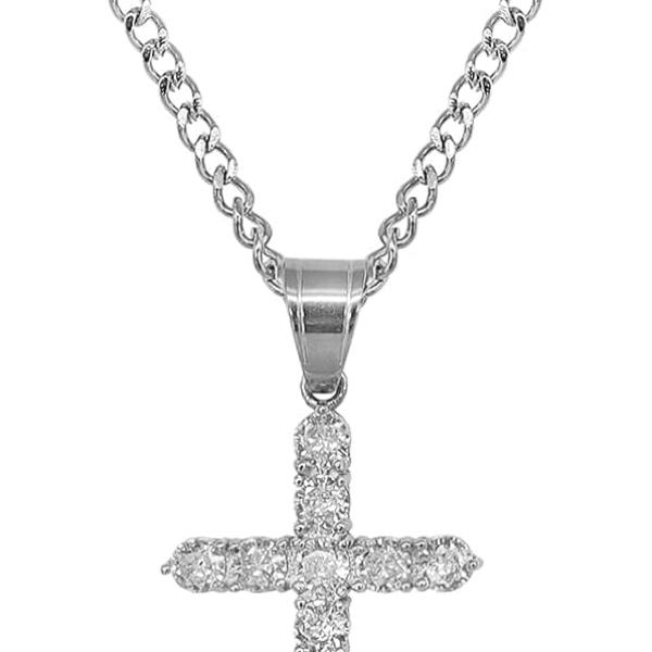 Sonateomber Holy Cross Pendant Necklace for Men Women - Catholic Christian Chunky Stainless Steel