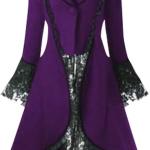 Medieval Steampunk Jacket for Women Tuxedo Gothic Tailcoat Jacket Renaissance Goth Costume