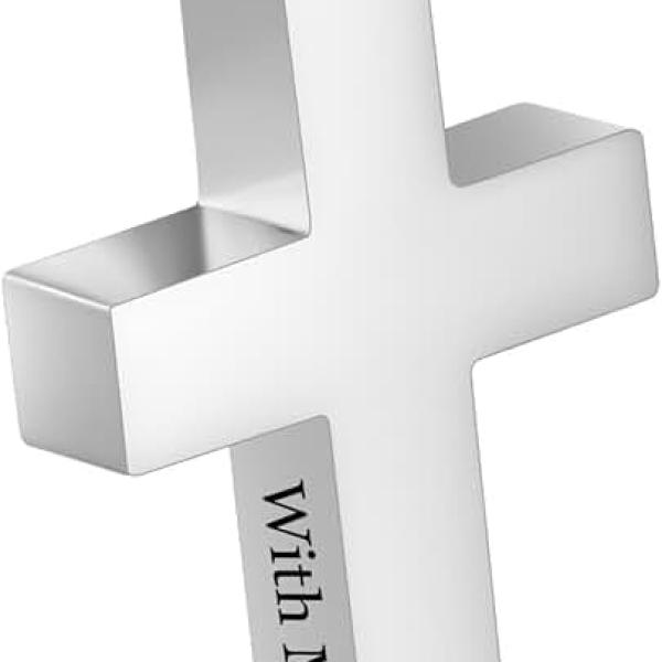 Cremation Cross Necklace for Ashes Cross Urns Locket Pendant Ashes Holder Stainless Steel Memorial