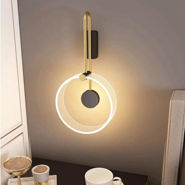 BKLFGP Modern LED Round Wall Sconces Acrylic Decorative Wall Light Fixtures 3 Color Temperature