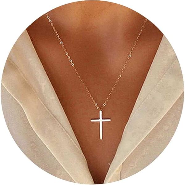 Small Cross Pendant Necklace for Women Simple Cross Necklaces Mothers Day Birthday Gifts for Women