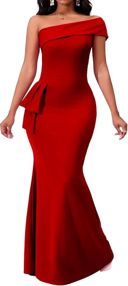 Formal Dresses for Women Sexy Bodycon Cocktail Floor Length Long Dress with Zipper for Evening Party