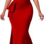 Formal Dresses for Women Sexy Bodycon Cocktail Floor Length Long Dress with Zipper for Evening Party