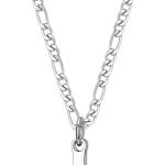 Cross Necklace for Men Stainless Steel Figaro Chain Cross Pendant Necklace Plain Polished Simple