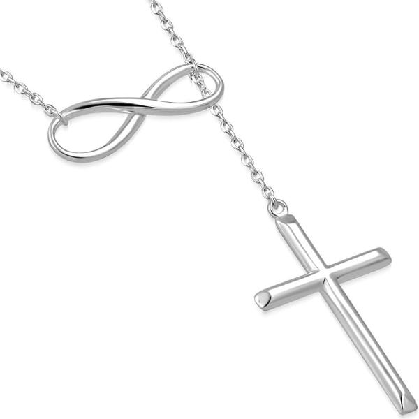 My Daily Styles 925 Sterling Silver InfinitySilver Cross Necklaces For Women - Cross Pendants 3