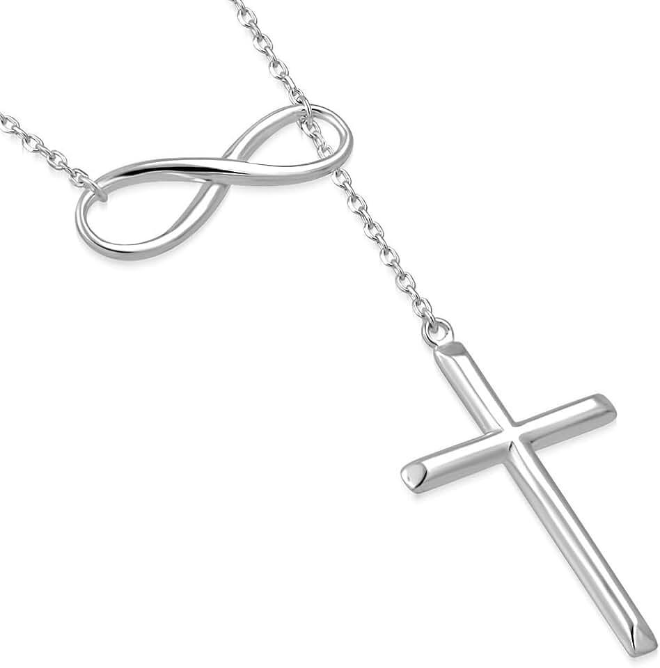 My Daily Styles 925 Sterling Silver InfinitySilver Cross Necklaces For Women - Cross Pendants 3