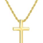 Fiusem Cross Necklace for Men, Cross Pendant Necklace and Cross Chain for Men, Stainless Steel Mens