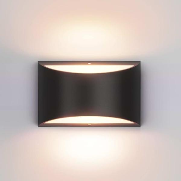 Aipsun Black Modern LED Wall Sconce Indoor Wall Lights 1 Pack Hardwired Up and Down Wall Mount