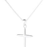 Sterling Silver Cross Necklace For Women, Cross Pendant Easy to Wear – Classic Silver Cross