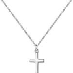 S925 Sterling Silver Tiny Cross Pendant Necklace for Women Dainty Cross Necklaces Mothers Day