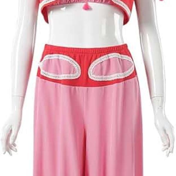 I Dream of Jeannie Costume for Women Jeannie Pink Halloween Cosplay Suit