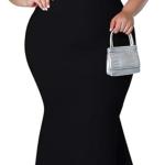 Women's Plus Size Maxi Dress Elegant V-Neck Ruffle Sleeves Bodycon Mermaid Dresses Evening Gown