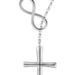 925 Sterling Silver Faith Hope Love Cross Pendant Necklace for Women Christian Birthday Christmas