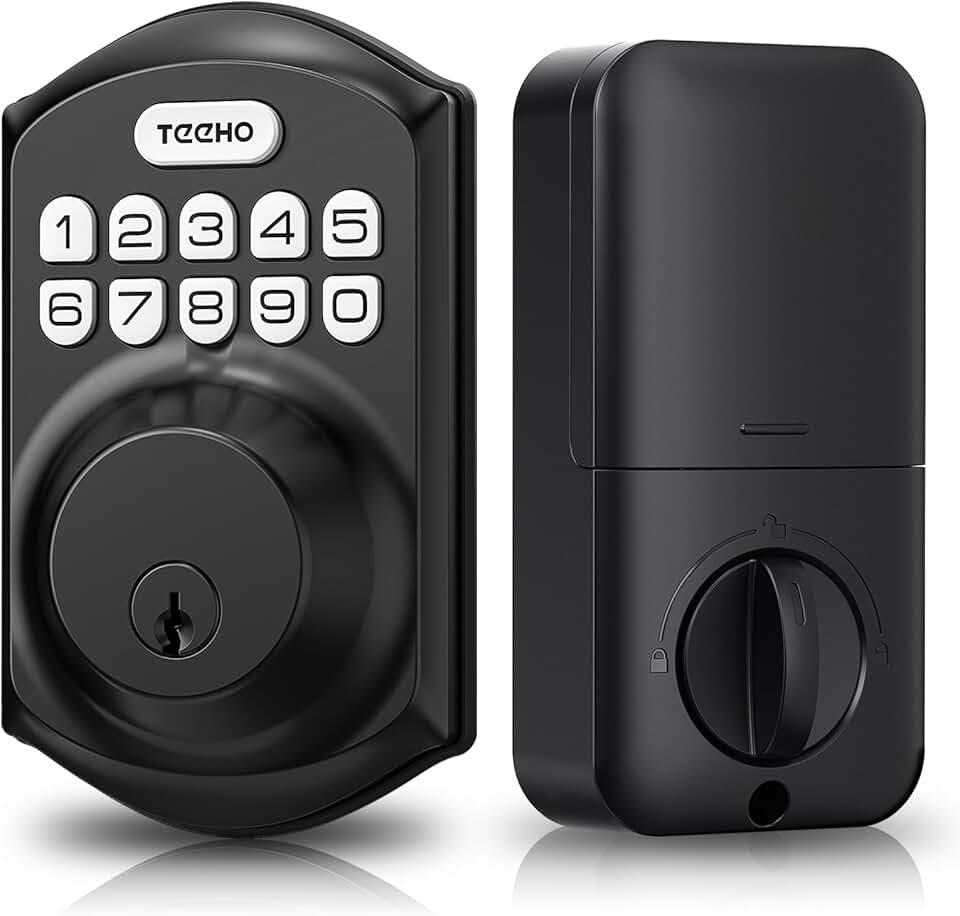 TEEHO TE001 Keyless Entry Door Lock with Keypad - Smart Deadbolt Lock for Front Door with 2 Keys -