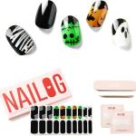 NAILOG Semi Cured Gel Nail Strips (20 Extra Long Polish Stickers/Wraps) | Glossy & Long Lasting