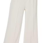 Women Office Wide High Waist Pants Loose Fit Elastic Waist Pleated Front Trousers for Work Casual