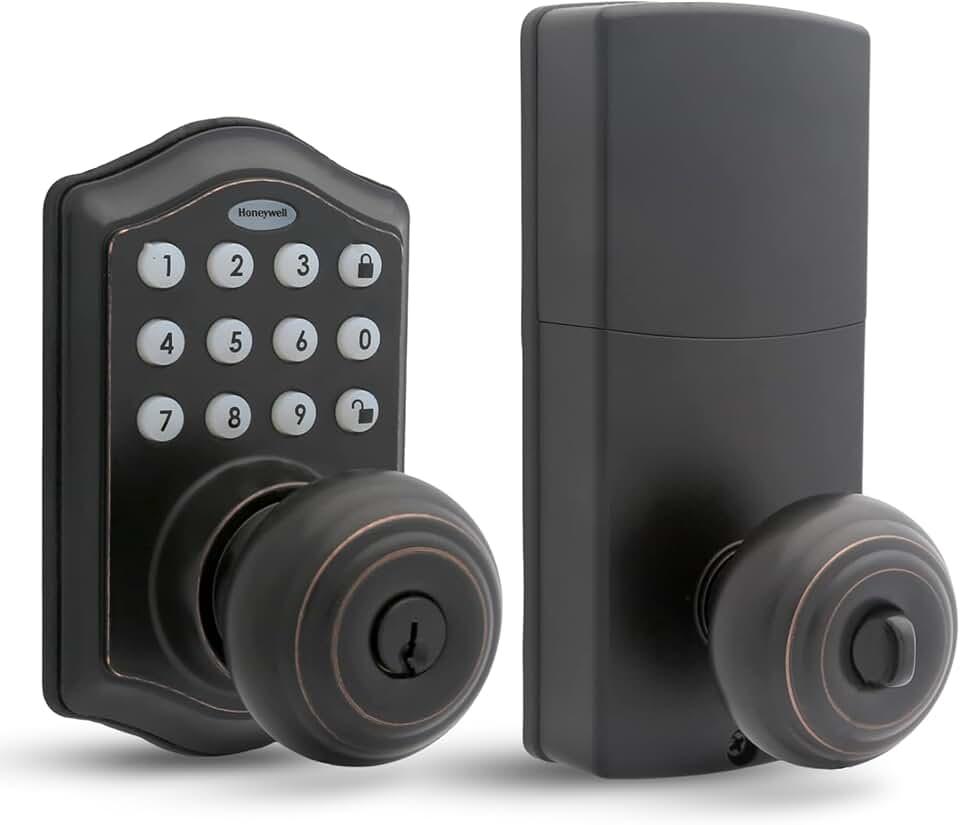 Honeywell Safes & Door Locks - Keyless Entry Smart Electronic Door Knob Lock with Digital Keypad -